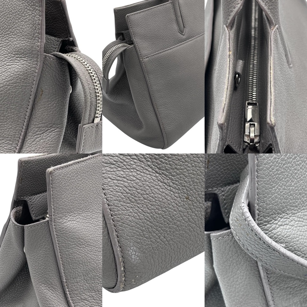 Saint Laurent Small Cabas Rive Gauche Grey Leather Tote Crossbody Bag - Picture 14 of 15